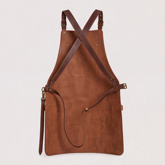 8 Pocket Leather Barber Apron