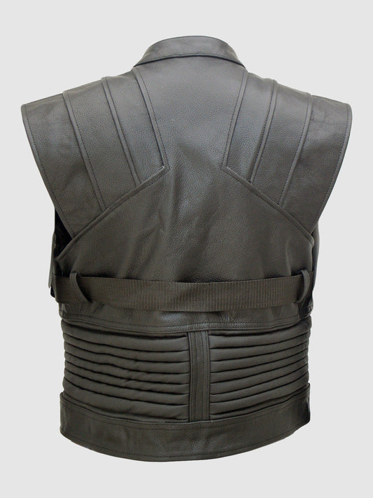 Men's Biker Leather Vest – Motorcycle Casual Style