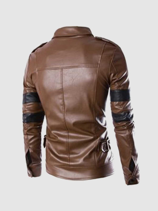 Men's Black Leather Jacket – Classic Casual Style