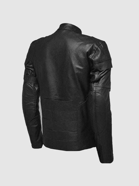 Men's Black Biker Leather Jacket – Motorcycle Casual Style
