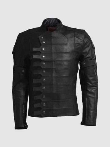 Men's Black Biker Leather Jacket – Motorcycle Casual Style