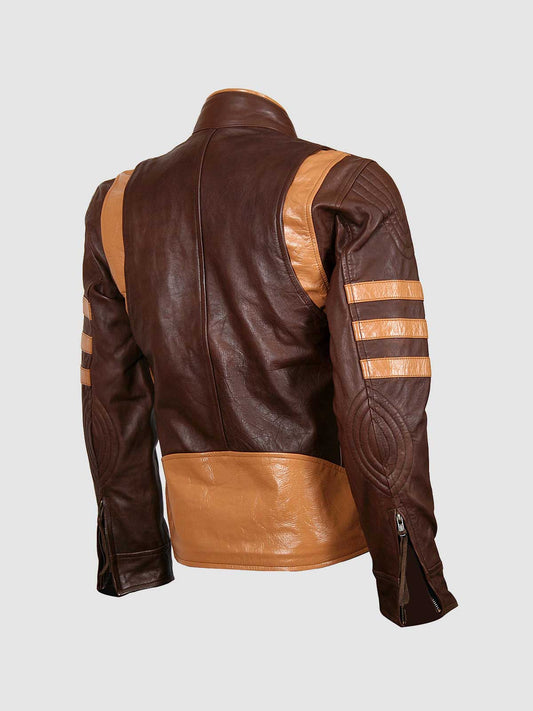 Men's Brown Biker Leather Jacket – Motorcycle Casual Style