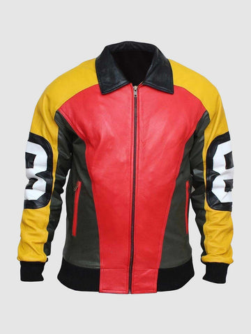 Men's Bomber Leather Jacket â€“ Casual Streetwear Style