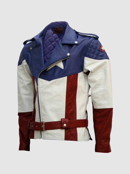 Men's American Biker Leather Jacket – Motorcycle Celebrity Style