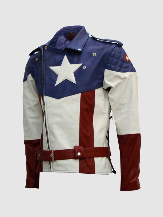 Men's American Biker Leather Jacket – Motorcycle Celebrity Style