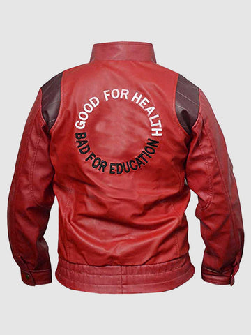 Men's Red Biker Leather Jacket | Motorcycle Casual Style