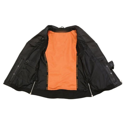 Ladies Leather Zipper Front Vest