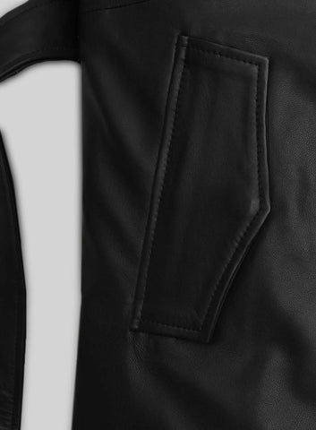 Renee Zellweger Leather Long Coat