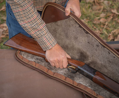 Leather Shotgun Case Dark Brown