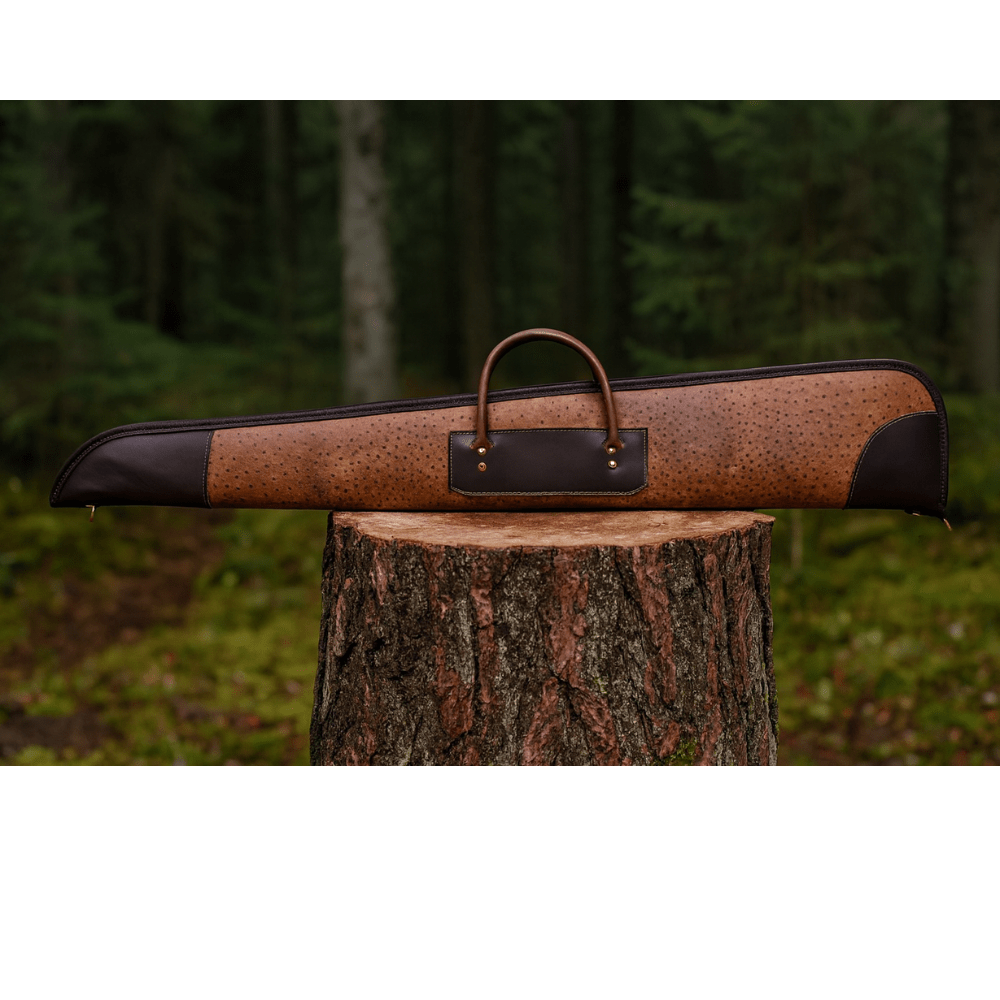 Shotgun Case Embossed Ostrich ES - 162 - X - Leather Clan