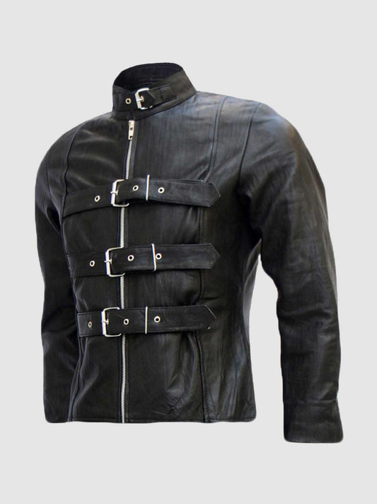 Men's Black Trench Leather Coat – Longline Winter Style