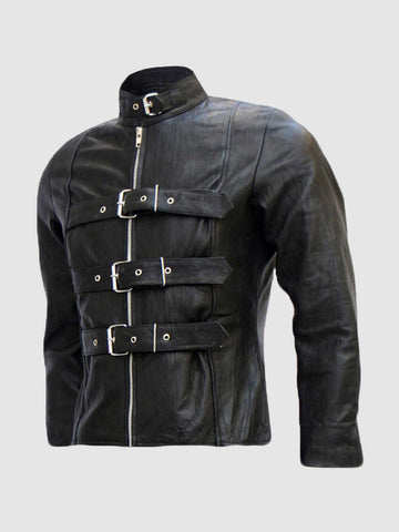 Men's Black Trench Leather Coat â€“ Longline Winter Style