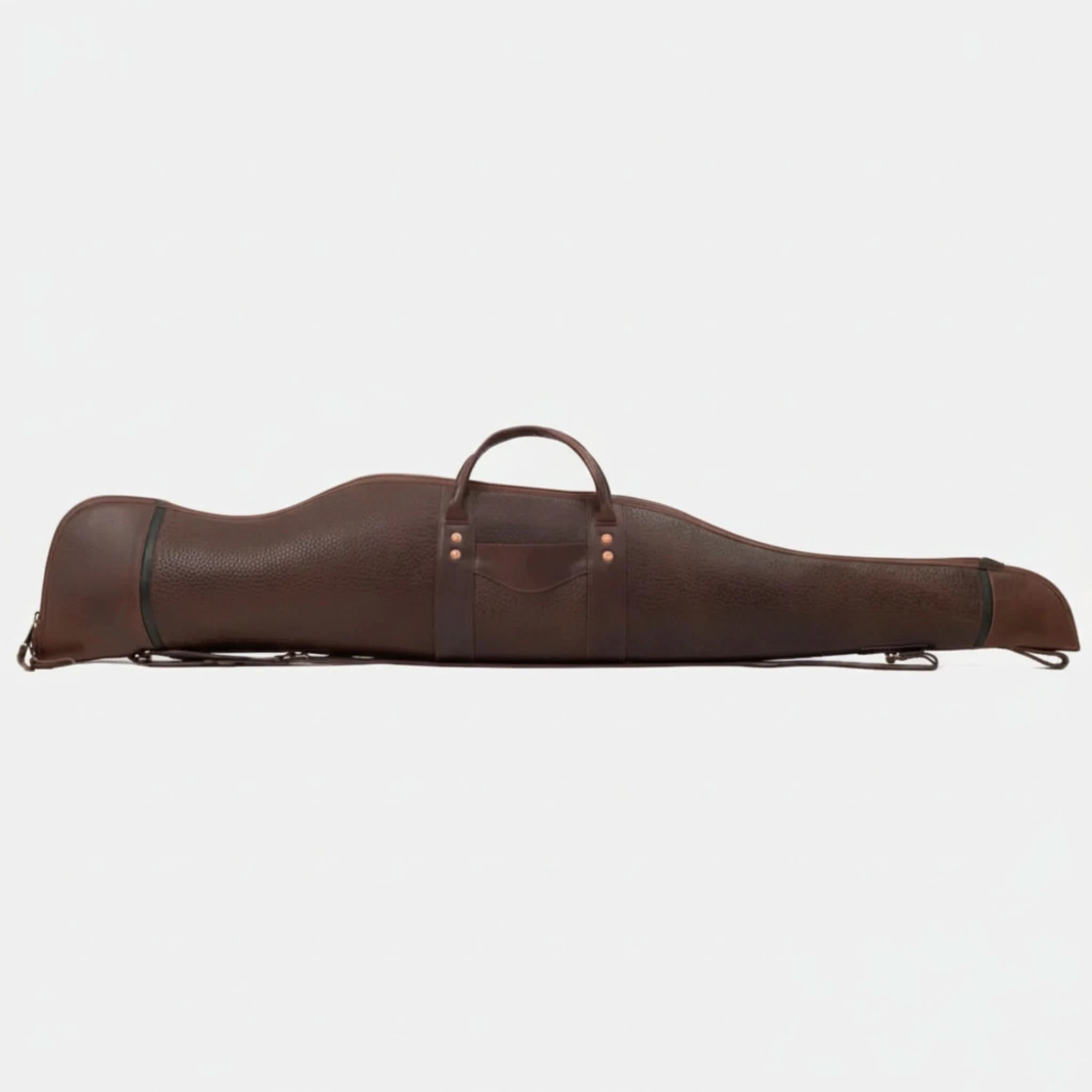 White Wing Leather Dark Brown Hunting Rifle Case - Leather Clan